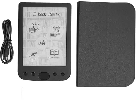 Lettore di libri elettronici da 6 pollici, lettore portatile con schermo E Ink, 8 GB di memoria e batteria da 2500 mAh, ebook reader leggero con touchscreen per un utilizzo comodo