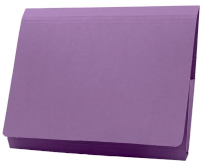 Exacompta - Ref PW3-MVEZ - Guildhall - Pocket Wallet, 14x10 / 350 x 242mm, 315gsm Heavyweight Premium Quality Manilla, A4 & Foolscap, Blue Angel Certified - Mauve, Pack of 50