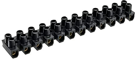 InLine® 44006B - Morsettiera 6 mm², 10 pezzi, colore: Nero