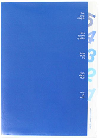 Midori 5 pocket clear holder Die cut number design