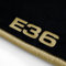 Autoteppich Stylers ATSQ300E36_000057 Passform Velours-Fußmatten mit Bestickung E36 und Rand in Hellbeige