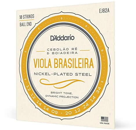 D'Addario EJ82A Cebolao Re and Boiadeira Brasileira Viola Kit