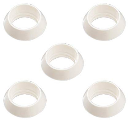 hellum 981100 Ersatz Dichtungsring PVC/für E10 Kerzen/weiß/für Riffelkerzen Außenketten / 5 Stück