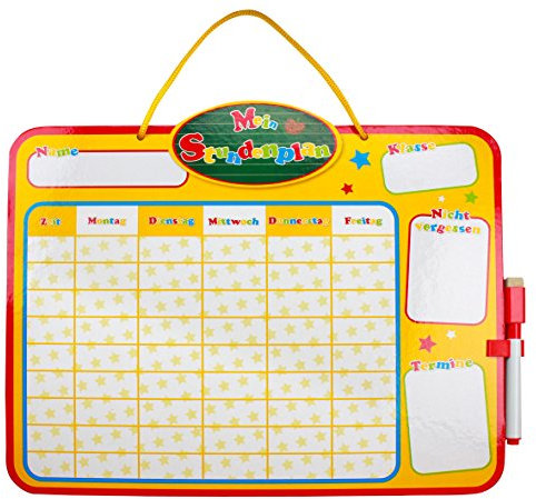 Whiteboad Stundenplan abwischbar Mein 1. Schuljahr + 1 Whiteboard Marker