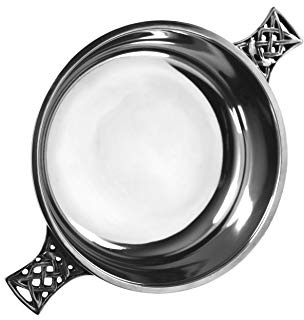 English Pewter Company 5 Celtic Pewter Quaich Whisky Tasting Bowl Loving Cup [PQ517]