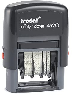 Trodat 4820 Gedrucktes Datum, ISO-Variante 4 mm (schwarz) (Verpackung kann variieren)
