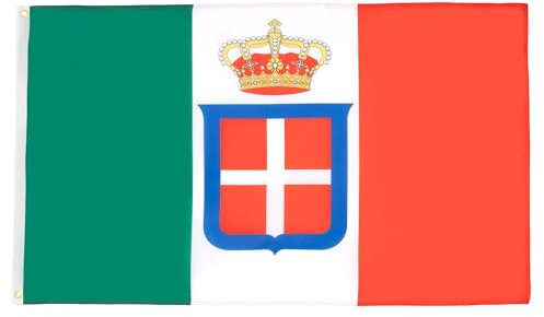 AZ FLAG Bandiera Regno d'Italia Corona 150x90cm - Bandiera Reale Italiana 90 x 150 cm
