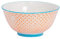 Nicola Spring Patterned Cereal Bowl - Orange - 16cm - Pack of 1 - Hand Printed Japanese Style Porcelain Serving Bowls for Dessert, Pasta, Cereal, Salad, Noodles, Soup
