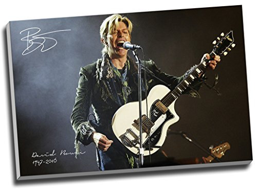 Kunstdruck auf Leinwand „David Bowie Guitar“, Wandkunst, großes A1-Format, 76,2 x 50,8 cm
