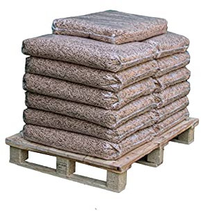 Buchenholz Holzpellets zum Grillen, Räuchern, Smoken, 195 kg auf Halbpalette, kostenfreie Lieferung, handlich verpackt in 15kg Säcke, ohne Bindemittel