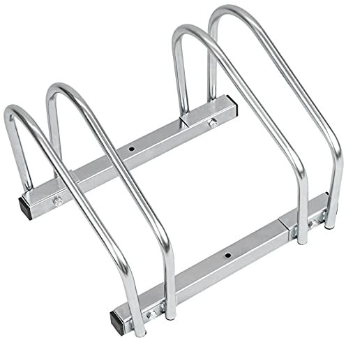 PrimeMatik - Fahrradständer Bodenparker und Wandmontage für 2 Fahrräde Mehrfachständer