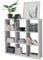 FineBuy Würfelregal FB52460 Weiß 112x29x112 cm Bücherregal mit 9 Fächern Modern, Standregal Holz Regal Freistehend, Ordnerregal Raumteiler Würfel-Regal, Offenes Aufbewahrungsregal