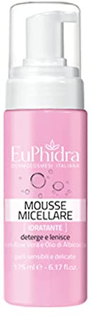 Euphidra Mousse Detergente Micellare Idratante Pelli Sensibili E Delicate, 175ml