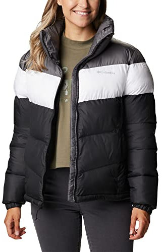 Columbia Veste Puffect Colour-Blocked pour femmes, Noir, Blanc, Gris, M