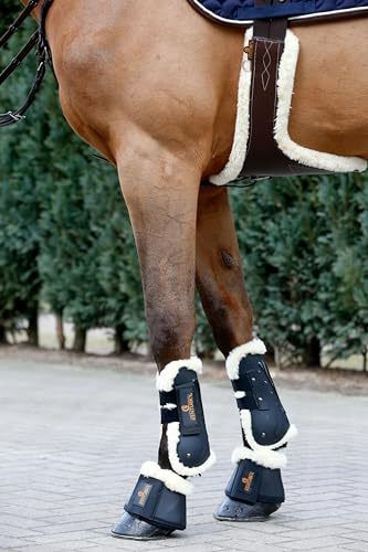 Kentucky Horsewear Stollengurt mit Lammfellimitat, Länge:115, Farbe:schwarz