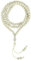 Pssopp Islamische Gebetskette, Muslimische Rosenkranzperlen 99 Grains Resin Vergoldung Religiöser Artikel(Beige)