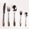Franquihogar - Set de cubiertos acero inoxidable 18/10 monoblock pulido, cubertería de 30 piezas para 6 personas, hostelería - cuchara, cuchillo, tenedor, cucharilla y tenedor postre - Napoles 2000
