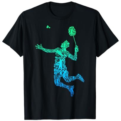 Badminton Federball Badmintonspieler Herren Kinder Jungen T-Shirt