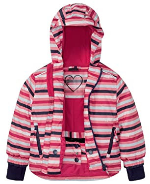 Crivit Mädchen Schneejacke Skijacke Winterjacke Bionic® Streifen/Rosa 86-92