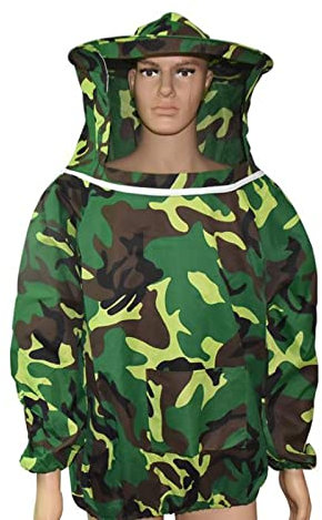 Bienenzucht Imkeranzug Imkerjacke Imkeranzug imkerjacke herren damen Imkeranzug Schutzanzug Biene Jacke mit Hut (Grüne Tarnung)