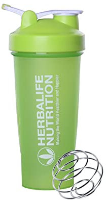 TYUTYU 600ml Kleine Kapazität FFITness Cup Protein Shake Cup Mahlzeit Ersatzausübung Tragbare Wasserflasche (Color : Green)