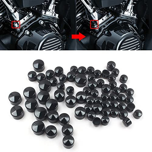 FINMOKAL Kit Copribulloni Motore Nero per Harley Softail Electra Street Glide Road King
