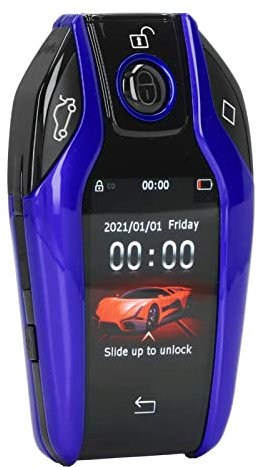 Mando a Distancia Inteligente Universal TK800+ para Coche, Todo en Uno, Entrada sin Llave, Bloqueo Automático, Desbloqueo, Boutique, Pantalla LCD Inteligente, Repuesto (Azul)