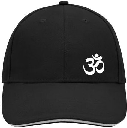 Huuraa Cappy Mütze Yoga Zeichen Geschenk Black/Light Grey Om Präsent