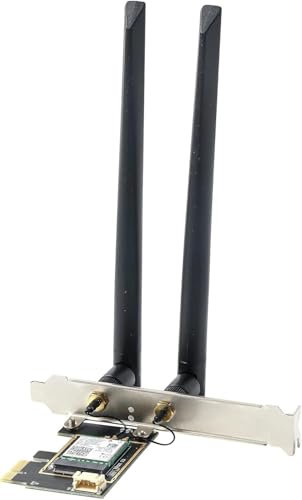 ZimaBoard PCIe-WiFi-Karte, WiFi 6E Karte M.2 NGFF Mini-Desktop-Kit-Adapter, Neueste 6GHz BT5.2 Wireless 802.11ax 5400Mbps 2.4GHz 5GHz Unterstützung OFDMA MU-MIMO AX210NGW Gigabit-Netzwerkkarte