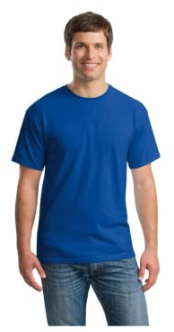 Gildan Blank T-Shirt - Unisex Style 5000 Adult, Royal, Large