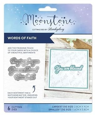 Hunkydory Moonstone - Words of Faith Die Set - MSTONE651