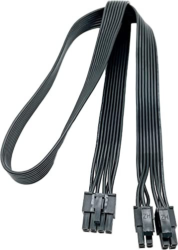 Cavo CPU per EVGA, 70 cm, da maschio a maschio, 8 pin a 4+4 pin EPS, cavo di alimentazione CPU per G+ G2 G3 G5 G6 GA GM GT P2 P3 P5 P6 P+ T2 T3 (nero 18AWG)