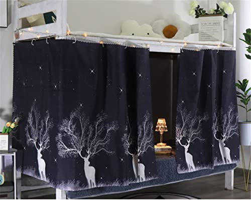 MioCloth Etagenbett-Vorhänge, Bettvorhang, Schlafsaal, lichtdicht, dekorativ, Privatsphäre, Baldachin, Fotohintergrund, Dekoration, Hintergrund, Verdunkelungsvorhang, Hirsche