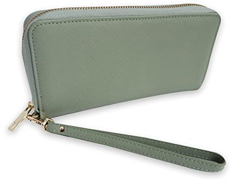 Little ELLA 2 in 1 Portemonnaie, Damen Geldbörse, herausnehmbares Portemonnaie, 18 Kartenfächer, Münzfach (Mint)