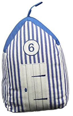 maritimer Türstopper│Strandhaus Streifen│ Maße 15x15x30cm ┼ Blau