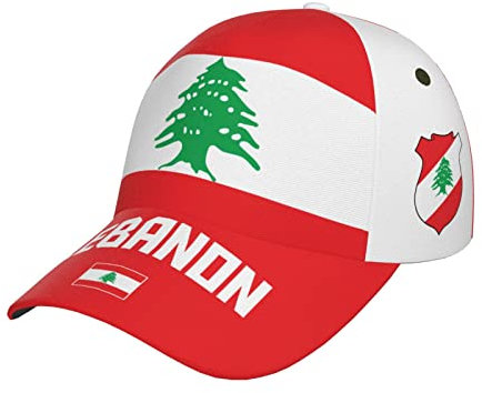 874 Baseball Cap Libanon-Flagge Libanesisch Baseballkappe Verstellbar Trucker Hut Unisex Sonnenschutz Basecap Für Running Outdoor Golf