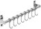 Lesfit Barra de gancho de cocina de acero inoxidable, barra colgante barra de cocina autoadhesiva, sin agujeros, para utensilios de cocina, 40 cm