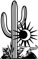 nbeads 1 Pc Décoration Murale Cactus, Sculpture Murale en Fer avec Vis Noir Métal Art Ornement Plantes Taureau Décoratif Soleil Lune Tenture Murale Œuvre pour Salon Intérieur Extérieur Maison