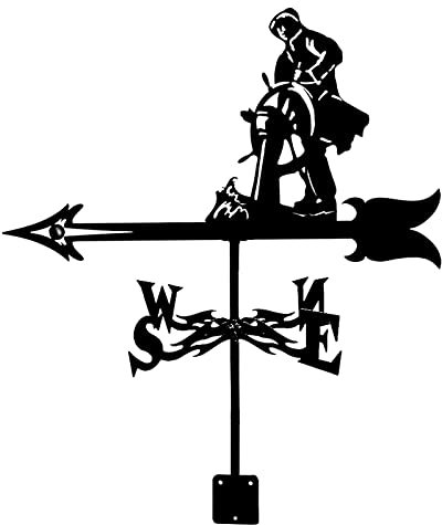 Windfahne Retro Rahmen Wetterfahne Edelstahl Wetterfahne mit Halterung Windfahne Wetterhahn Windrichtungsanzeige Ornament Professionnel Messwerkzeug (Segelboot