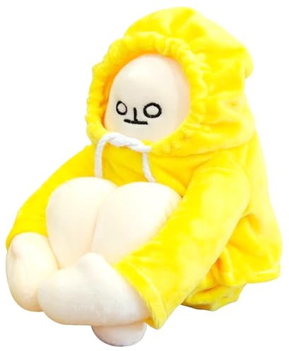 YiJiuBa Große Banane Puppe, 36cm Plüsch Banane Spielzeug, Lustige Banana Man Plush Toy mit Magnet auf Hand, Plüsch Banane Spielzeug Banane Puppe Plush Geschenk für Mädchen Kinder zum Geburstag