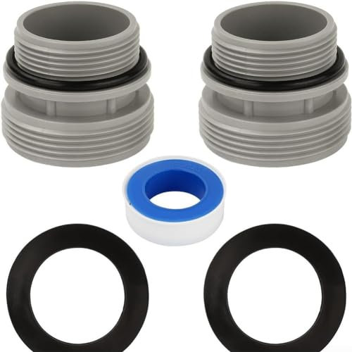 ZYWUOY Adaptateurs de Tuyau pour Piscine pour Intex, kit de Conversion 4560, connecteur de Pompe à Sable, kit de Conversion d'adaptateur de Sortie d'entrée de 3,8 cm pour piscines pour Intex (2)