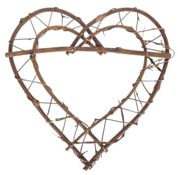 Ciieeo Herzförmige Rattan Girlande Weinrebenkränze zum Basteln Weihnachten Ringe Weihnachtsgirlande Kranzrahmen Kranz DIY Rahmen Mini Weide Küken Kunsthandwerk schmücken