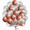 Creative Balloons Rose-Gold & Silver 12-Inch Balloons Pack of 30Pcs for Balloon Garland, Arch, Party, Wedding, Birthday Decorations