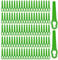 FUIPVGI 100 Pcs Replacement Plastic Blades Green Plastic Grass Trimmer Blades, 83 mm Lawn Mower Cutting Blades, Replacement Cordless Strimmer Blades, Garden Mower Replacement Blades (Green)