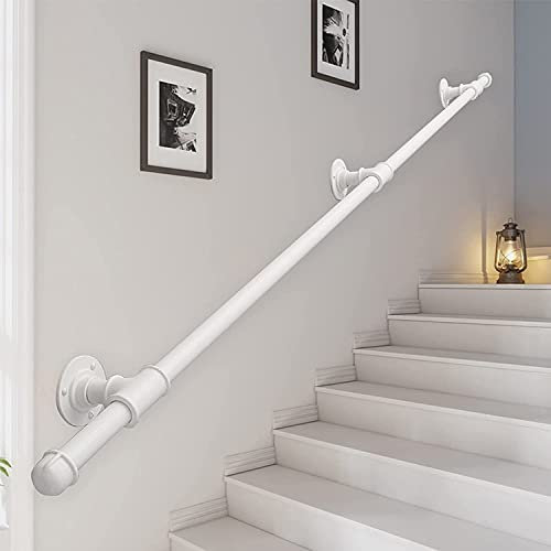 Moderner Industrie-Rohrhandlauf (1ft-20ft), Professionelles Treppengeländer aus Schmiedeeisenrohr, Wanddekorationsstütze, Haltegriff, Flurtreppengeländer, Handläufe für Innen- und Außentrepp