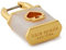 Kate Spade New York Aros huggie de candado y espadas, Oro Blanco