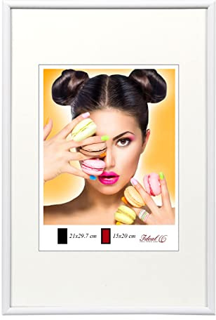 IDEAL TREND FS Kunststoff Bilderrahmen Wanddeko Collage Poster Fotorahmen Bildträger Lifestyle: Farbe: Weiß | Format: 15x20
