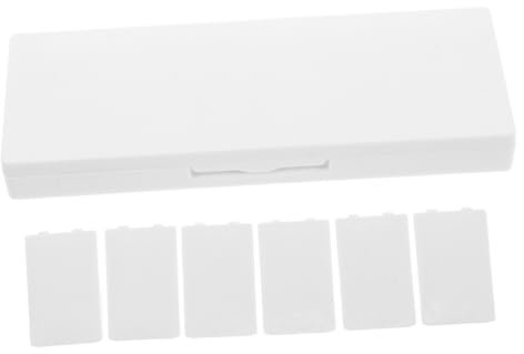 FOYTOKI Paleta De Pintura De Acuarela De Plástico, 6 Rejillas, Aceites De Acuarela DIY, Bandeja De Dibujo Artístico, Estuche De Paleta De Pintura De Acuarela, Paleta De Maquillaje De