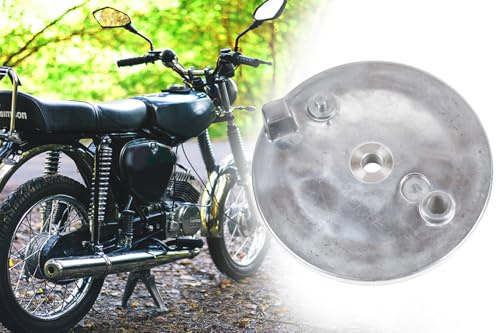 Bremsschild, Ankerplatte, Nabendeckel hinten unbehandelt natur ohne Bohrung für Bremskontakt für Simson S51, S70, S53, S83, KR51/2 Modelle mit Bremsgestänge
