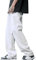 Y2K - Jean baggy pour homme - Hip Hop - Streetwear - Skateboard - Jeans pour adolescent et garçon - Coupe ample - Coupe ample - Jambe large - Pantalon en denim stretch, Blanc., S
